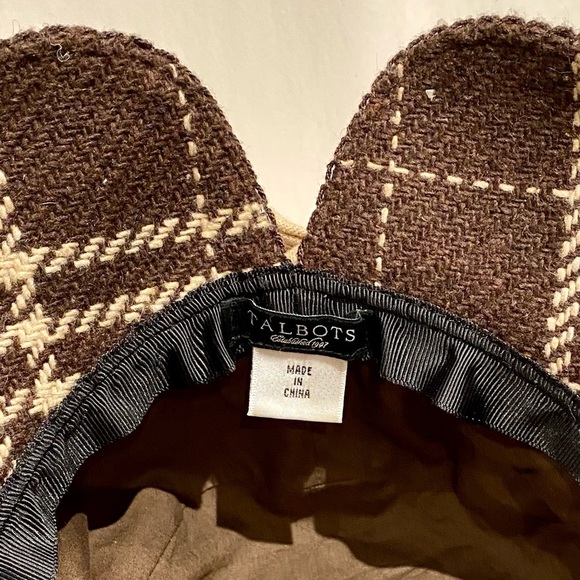 Talbots Brown Plaid Bucket Hat - Picture 2 of 5